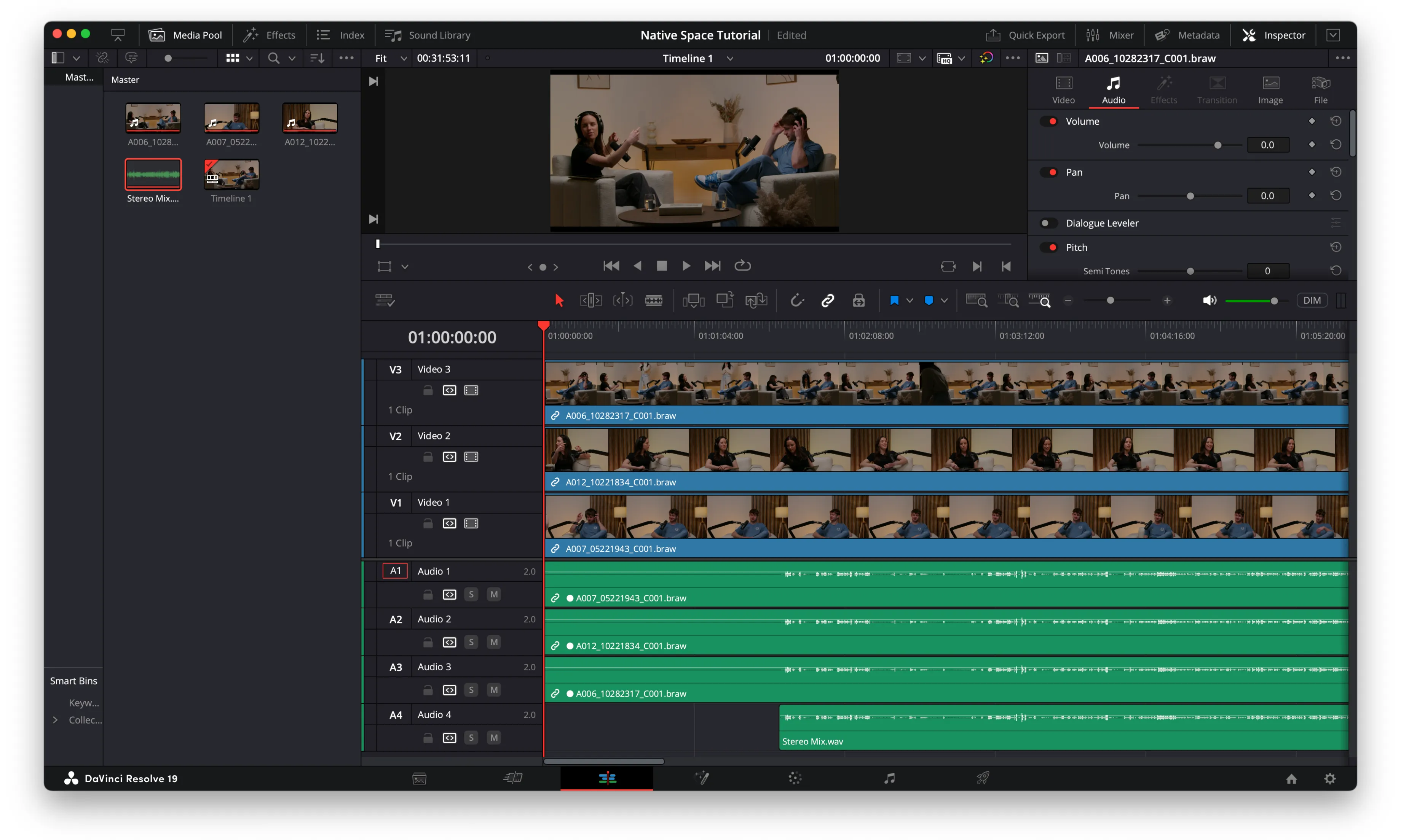 davinci resolve auto align clips