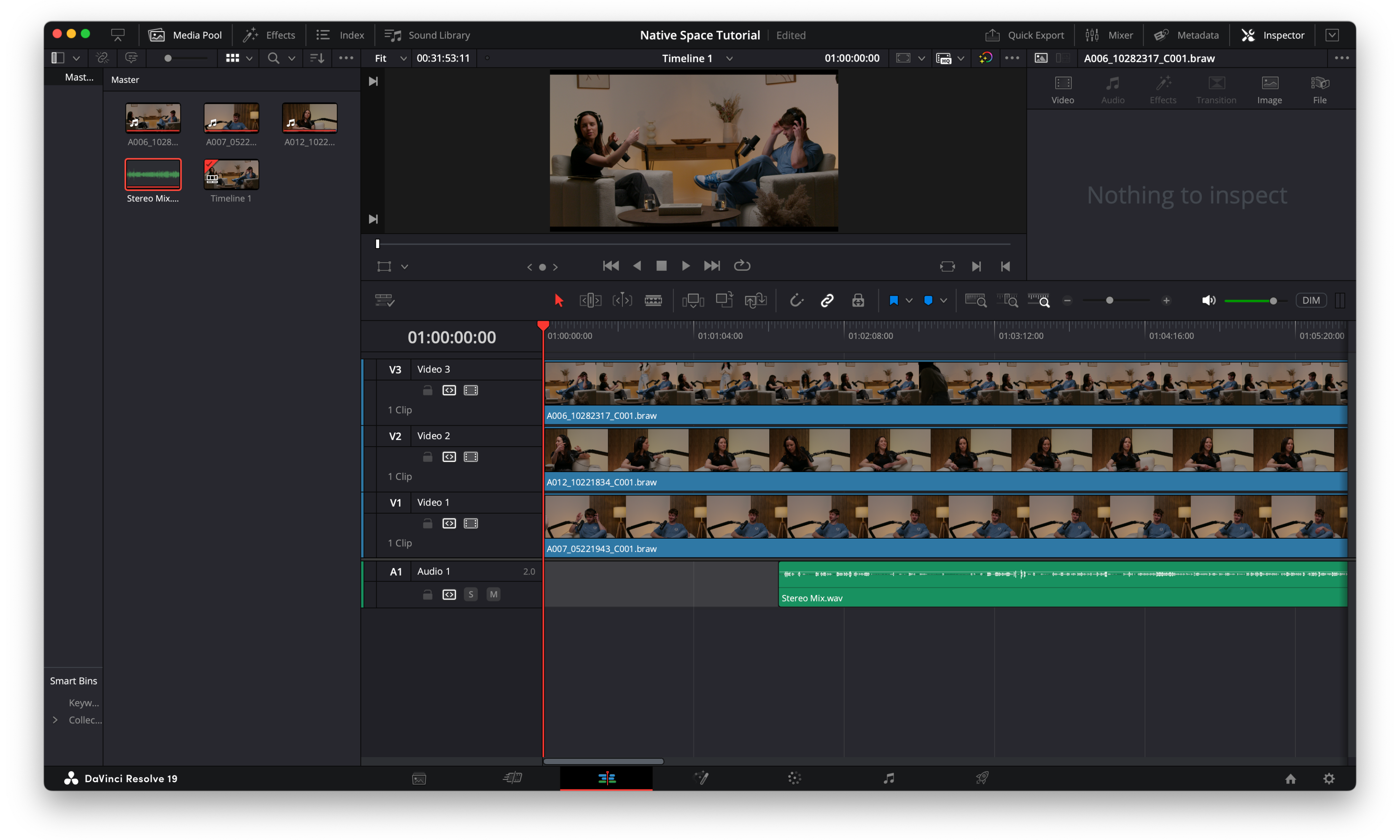 davinci resolve auto align clips
